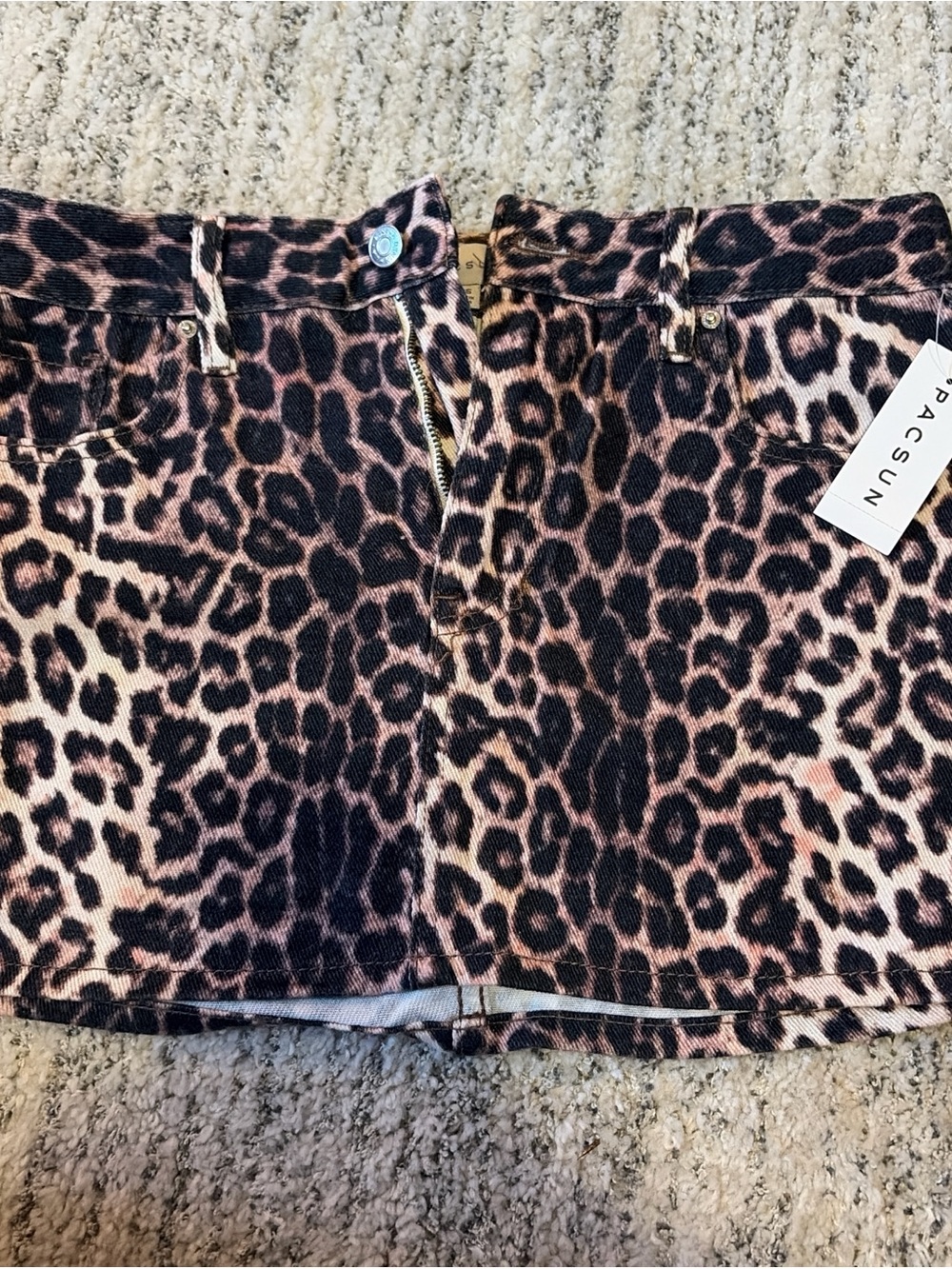 PacSun Leopard Print Mini Skirt in Brown and Black